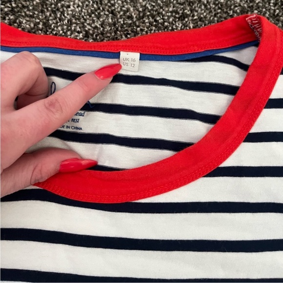 Boden Breton Choose Happy Striped Long Sleeve Sweater - Picture 2 of 6